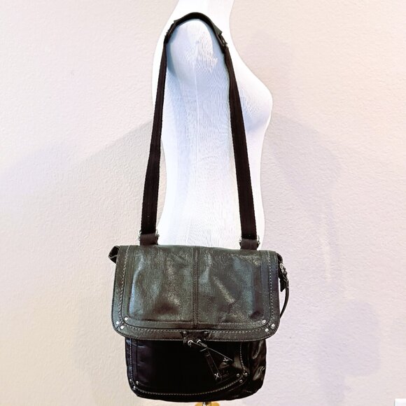 The Sak Ventura Convertible Crossbody Shoulder or Backpack Black Leather Bag main image 3
